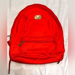 EUC Michael Kors red jet set bookbag backpack. Measures 13x15.5